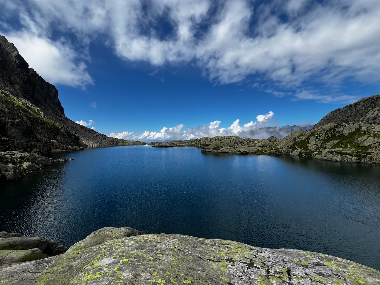 Crystal-clear alpine lake — clarity in stillness